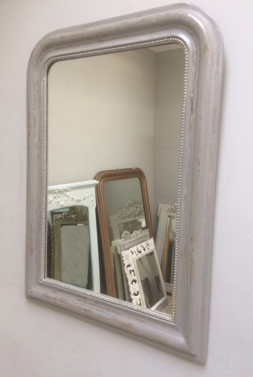 french antique louis philippe silvered and gilded mirror